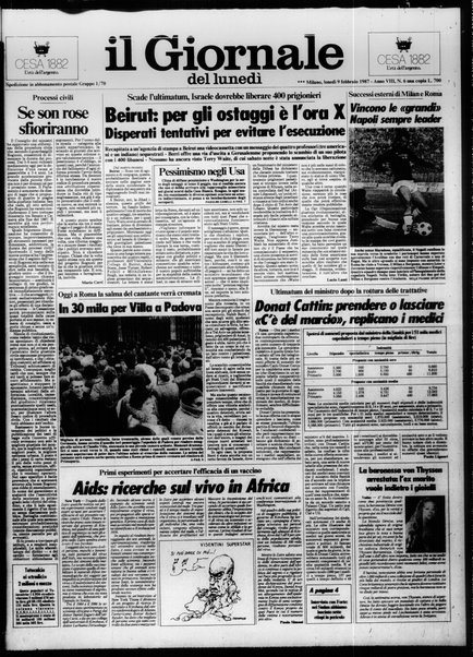 Il giornale del lunedi